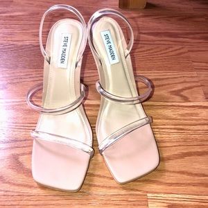 Steve Madden clear strappy heels